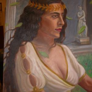 Painting as a GreekRoman by an artist named Michelle Julea Lee