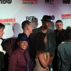 On the red carpet at The Urbanworld Film Festivals world premier of The Trade with the director cast and producer