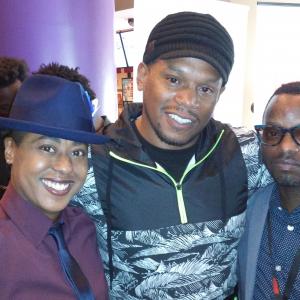 Myself Sway Calloway and Michael Pinckney at The Urbanworld Film Festival after a screening of the pilot presentation called The Trade that Im cast in and Michael wrote and directed
