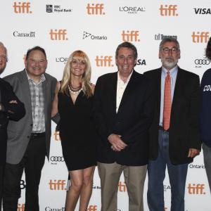 July 2013, Toronto Film Festival / Comedy retrospective - Animal House 35 yr anniv. L to R: Matty Simmons, Stephen Furst, Martha Smith, Ivan Reitman, John Landis, and Jesse Wente of TIFF