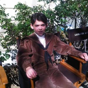 Dylan in costume preparing for his role of Young J. Edgar Hoover in the feature film J. Edgar starring Leonardo DiCaprio