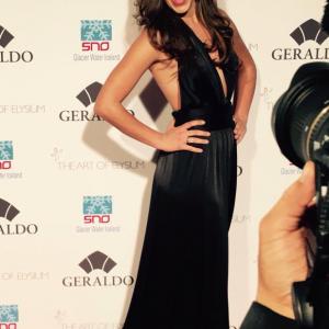 Melia Kreiling attends Geraldo Jewelry presents The Icons of the Awards for The Art of Elysium