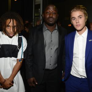 Jaden Smith Hannibal Buress and Justin Bieber at event of Comedy Central Roast of Justin Bieber 2015
