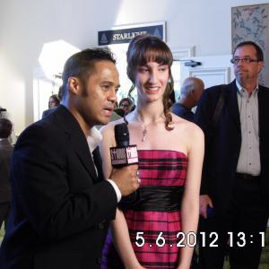 Brandi in the media room for the Young Artist Awards 2012