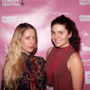 Lindsay-Elizabeth Hand and Andrea Kfoury at the Woodstock Comedy Festival