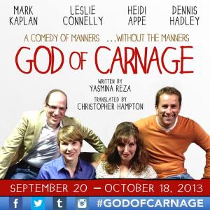 God of Carnage (Broadway World Leading Actress award nomination) September/October 2013, Rep East Playhouse, Newhall, CA