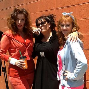 On set with Long Island the Webseries with April Audia and Kyra Schwartz July 2013 Los Angeles CA