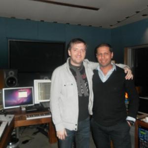 Youssef with his friend composer Atli rvarsson at Remote Control Studios  Hans Zimmer productions  in Santa Monica Los Angeles 