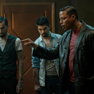 Still of Terrence Howard Dominic Cooper and Luis Da Silva Jr in Pasmerktas mirti 2013