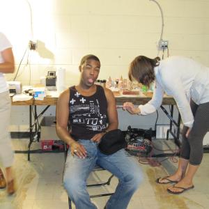 Hair and makeup on the set of Percy Jackson  The Olympians