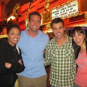 With the other heroes of MTV Networks SoBe Spring Break national commercial while filming on Fremont Street Experience