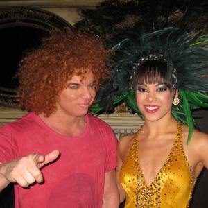 With Carrot Top while filming our scenes for 
