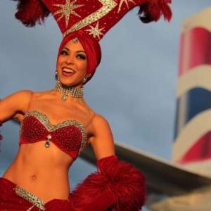 Showgirl for advertising campaign for British Airways