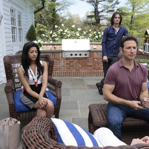 Still of Mark Feuerstein Reshma Shetty and Lucas Salvagno in Royal Pains 2009