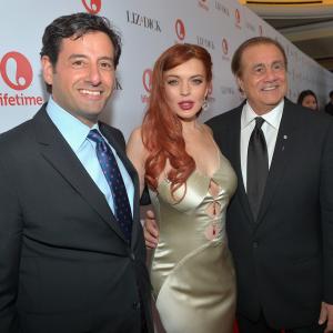 Larry A. Thompson, Lindsay Lohan and Rob Sharenow at event of Liz & Dick (2012)