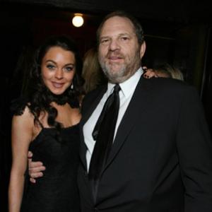 Harvey Weinstein and Lindsay Lohan at event of Bobby 2006