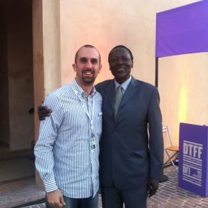 Michael Maksoudian with Oliver Litondo (Main actor of THE FIRST GRADER) at Doha Tribeca Film Festival