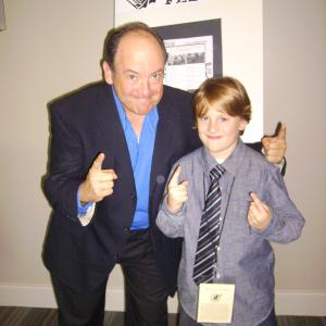 Hunter and Mike Kimmel at the premiere of Deep in the Hreat