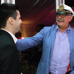 LR Producer Josh Wood and Academy Awardwinning director Nikita Mikhalkov at the 34th Moscow International Film Festival official afterparty on June 21 2012 in Moscow Russia