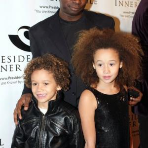 Talia and Armani at the Presidential Inner Circle Red Carpet with music producer Andrew Lane
