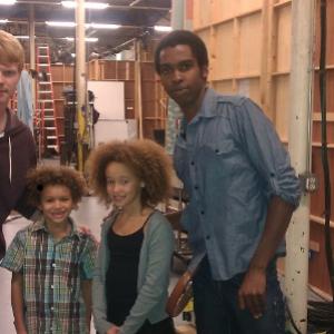 Talia with her brother Armani Jackson on the set of Disneys Zeke and Luther