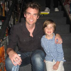 Gabriele with Tyler Hilton after shooting 