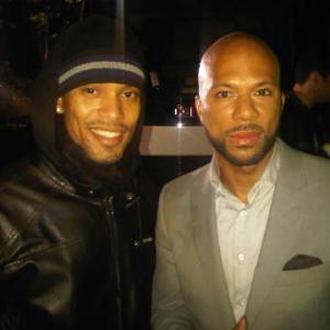 Actors Todd Anthony and Common on the set of 