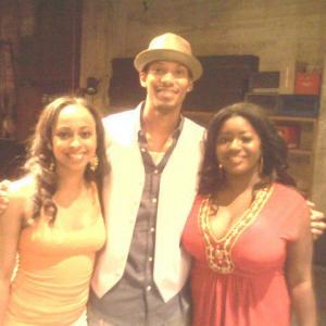 Todd Anthony with actresses Caryn Ward and Julia Pace-Mitchell after 