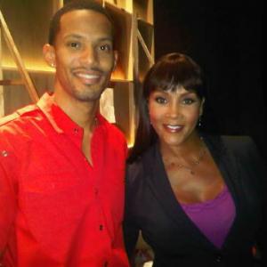 Vivica A Fox and Todd Anthony on the set of Lord All Men Cant Be Dogs soon to be released on dvd 2011