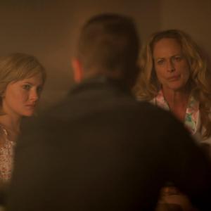 Matt Cerwen discusses a scene on set of Circle Of Lies with Sarah Chadwick and Hilary Caitens