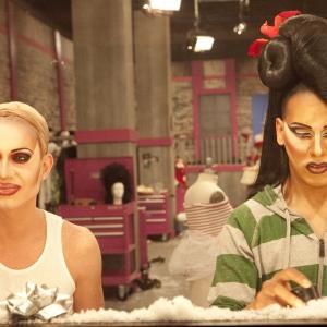 Still of Brian Trapp and Alexis Mateo in RuPauls Drag Race 2009