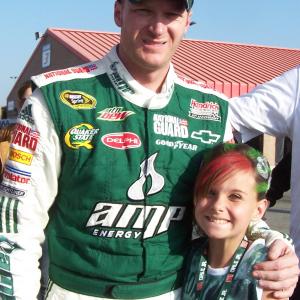 Sierra Willis and Dale Earnhardt Junior at the California Speedway