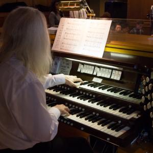 Peter at the organ