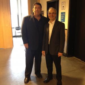 Producer Victorino Noval with John Tintori Chair of the Graduate Film department at NYU