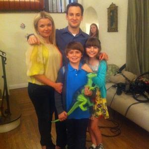 With my family on set of Caterpillars Kimono With Ben Savage Jada Facer and Mary Catherine Garrison
