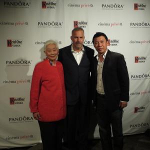 with Kevin Costner and Yan Lu at screening of