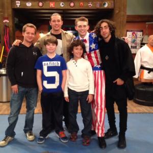 Braden on set with the entire cast of Disney XDs Kickin It