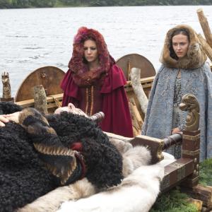Still of Gabriel Byrne Jessalyn Gilsig and Elinor Crawley in Vikings A Kings Ransom 2013