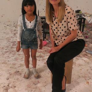 Leilani and Heidi at filming of Germany's Next Top Model!