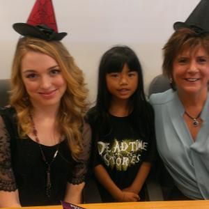 Leilani at the Deadtime Stories book signing with star Jennifer Stone and the author of the Deadtime Series!