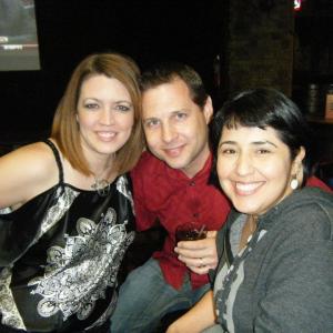 Courtney Sandifer Corky Loesch and Elda Loesch at a The Haunted Trailer cast and crew event