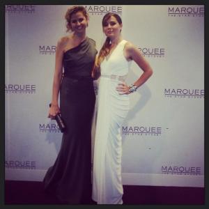 Red carpet after party for 2014 AACTA awards with my sister and famous eye brow artist Jazz Pampling