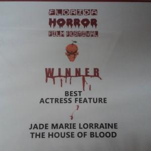 Florida Horror Film Festival Best Actress Feature Film House of Blood