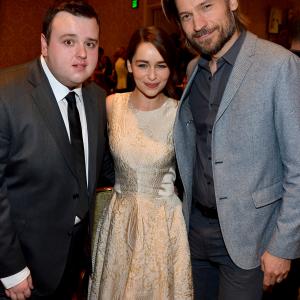 John Bradley, Emilia Clarke, and Nikolaj Coster-Waldau attend the 13th Annual AFI Awards.