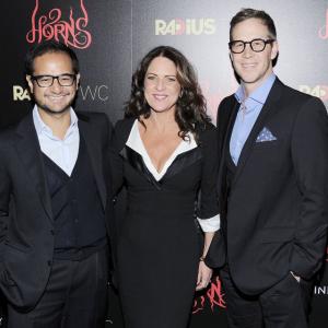 Riza Aziz Cathy Schulman and Joey McFarland at the Horns Premiere in New York City