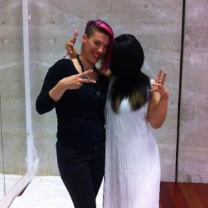 Mayumi Yoshida with Make Up artist Jenny Ruth