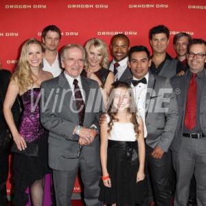 Kristofer Gordon with Director Jeffery Travis and Cast at Dragon Day Premiere.