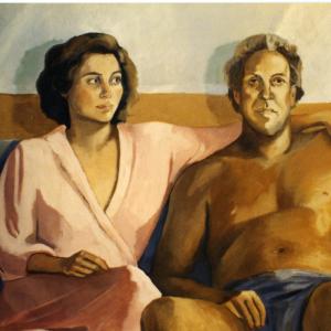 Searching for Oller, work-in-progress Lulu and David portrait, luquillo by Lulu Wilson