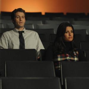 Still of Lea Michele and Matthew Morrison in Glee: Hairography (2009)
