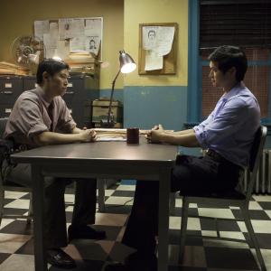 Still of Jin Auyeung and Harry Shum Jr in Revenge of the Green Dragons 2014